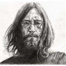 John Lennon - Seria IKONY (A3) - rysunek ręcznie wykonany, wyjątkowy prezent dla niej dla niego