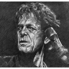 Lou Reed - Seria IKONY (A3) - rysunek ręcznie wykonany, portret na zamówienie