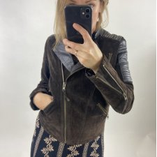 skórzana ramoneska brąz