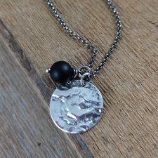 Wisiorek -onyks z blaszką