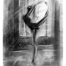 Dance 6 - Seria Taniec (A4) - ręcznie rysowany rysunek, papier