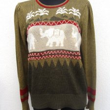 MALINA WONG -   WZORZYSTY SWETER