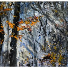 Las III (Forest III - 40x50) - obraz ręcznie malowany na płótnie, do salonu, do sypialni