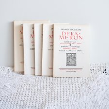 5 tomów - DEKAMERON z drzeworytami Augustino De Zani - Giovanni Boccaccio