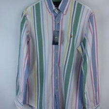 Ralph Lauren koszula męska paski bawełna custom fit / M z metką