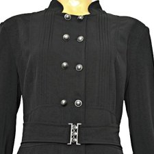DŁUGA CZARNA BAWEŁNIANA SUKIENKA WIOSENNY PŁASZCZYK M L