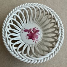 Herend - Czar i wdzięk koronkowej porcelany ❀ڿڰۣ❀ Paterka/koszyczek ażurowy