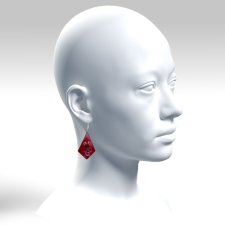 Kolczyki gotyckie z żywicy z czaszką 029