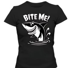KOSZULKA Damska T-SHIRT BITE ME CZARNA, BIAŁA rozmiar S, M, L, XL, XXL