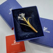 Swarovski Crystal Flower Brooch ❤  Gold plated ❤  Kwiat