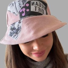 Bucket hat- kapelusz vegan diet