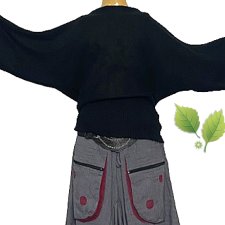 KIMONOWY SWETER Z SZEROKIMI RĘKAWAMI M L XL XXL