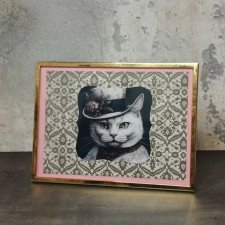 Obrazek w ramce "Kot wiktoriański"