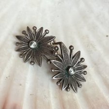 Silver 925 florystyczne fantastyczne srebrne kolczyki ręczna praca