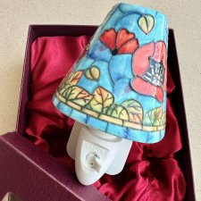 Benaya Hand Painted - Magia światła - Maki ❀ڿڰۣ❀ Lampka porcelanowa, emalia na porcelanie