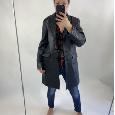 skórzany płaszcz vintage