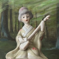 Miss Japan ręcznie malowana porcelanowa figurka