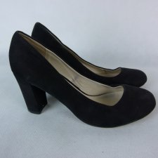 Dorothy Perkins zamszowe czółenka navy 6 / 39 - 25 cm