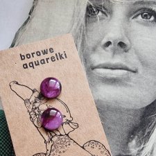 Kolczyki Aquarelki Średnie - Ciemny fiolet