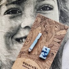 Kolczyki Aquarelki Kształty - Klocek i patyczek