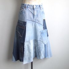 patchworkowa spódnica jeans r. 46