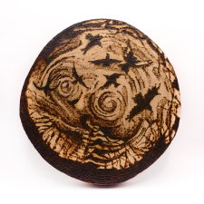 Prometeusz - pirografia (14x14,5 cm) obraz wypalany na drewnie, wyjątkowy prezent, woodburning, pyrography art