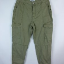 New Look Denim spodnie joggery khaki bawełna 12 / 40