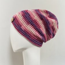 Kolorowa czapka wiosenna przejściowa cienka all season S/M