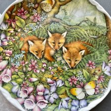 Malarski Royal Albert 1991 - Carole Turner ❀ڿڰۣ❀ Countryside Friends Collection - Foxes in the Summer Glade