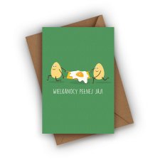 KARTKA WIELKANOCNA- WIELKANOCY PEŁNEJ JAJ!