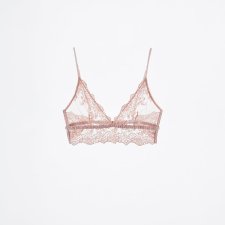 ZARA - BIUSTONOSZ BRALETTE Z HAFTEM - M