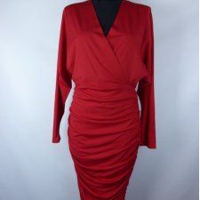 AX Paris marszczona drapowana sukienka midi red 12 / 38