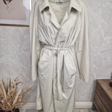 Bongardi bawełniany płaszcz vintage oversize jasny beż