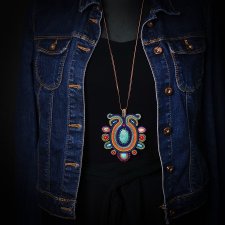 Amiya- etniczny naszyjnik soutache