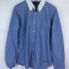 Tommy Hilfiger elegancka koszula paski bawełna / M