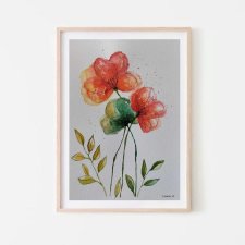 Kwiaty- obraz  akwarela