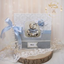 Album na chrzest, roczek, narodziny "Vintage Baby Boy" GOTOWY