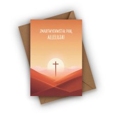 KARTKA WIELKANOCNA- ZMARTWYCHWSTAŁ PAN, ALLELUJA!