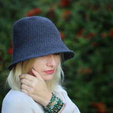 bucket hat ciemny grafit