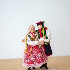 Lalki ludowe Para Krakowiaków 1989