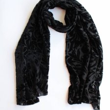 Exclusive 100% silk velvet scarf