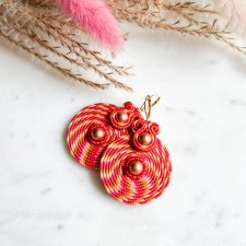 Swirl - kolczyki sutasz pomarańczowe