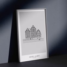 Plakat Architektura - Bydgoszcz - Spichrze nad Brdą  50x70 cm