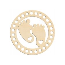 Baza do koszyka ze sznurka OKRĄG 15cm Dno koszyka Baza drewniana do koszyka