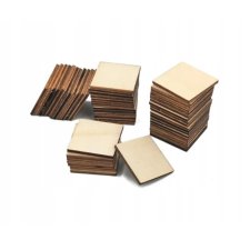 Kwadraty ze sklejki 5x5cm Kwadrat do malowania Drewniane kwadraciki 50SZT