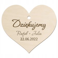 Drewniana zawieszka z GRAWEREM NA ALKOHOL Wesele Urodziny Personalizowane