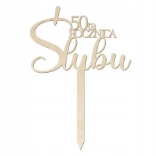 Topper na tort PERSONALIZOWANY 30 40 45 50 rocznica ślubu LICZBA DO WYBORU
