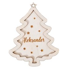 Bombka Bombki z imieniem PERSONALIZOWANE drewniane na prezent choinkę 1SZT