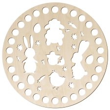 Baza do koszyka świąteczna WIELKANOC KOŁO 20cm Drewniana podstawa koszyka
