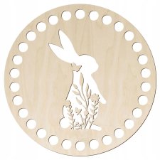 Świąteczna baza drewniana 17cm do koszyka szydełko na pieczywo Wielkanoc